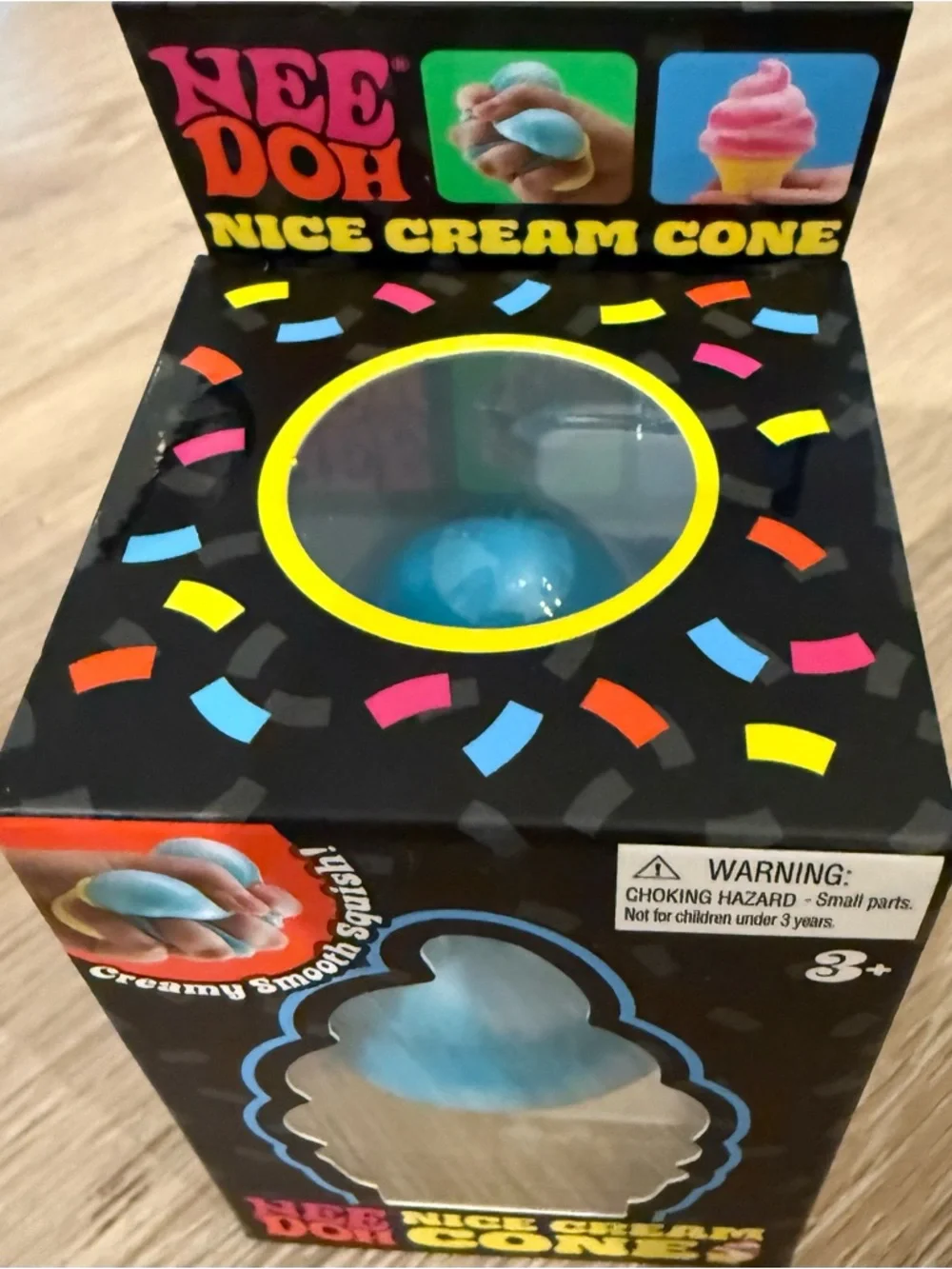 SCHYLLING NEEDOH Blue Nice Cream Cone Squishy Toy TRENDING EVERYWHERE New In Box